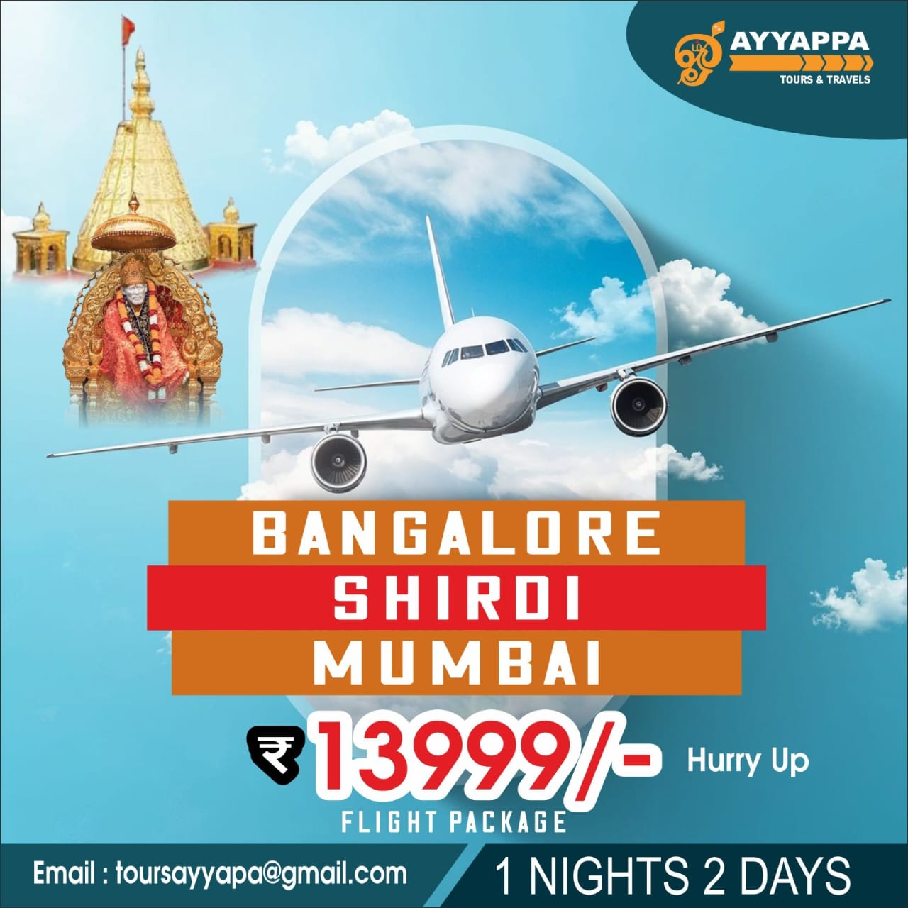 BANGALORE SHIRDI MUMBAI